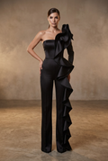 Black Ruffle Jumpsuit - Moody Light