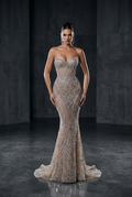 Crystal Nude Pageant Gown - Front