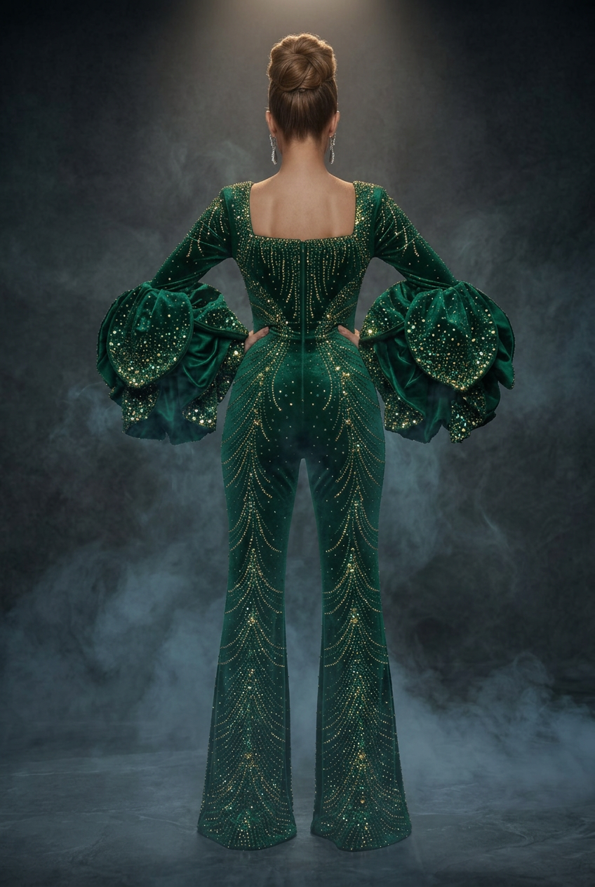 Emerald Jumpsuit - Lighter Moody Back