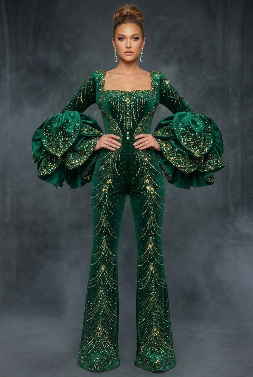 Emerald Jumpsuit - Lighter Moody Front