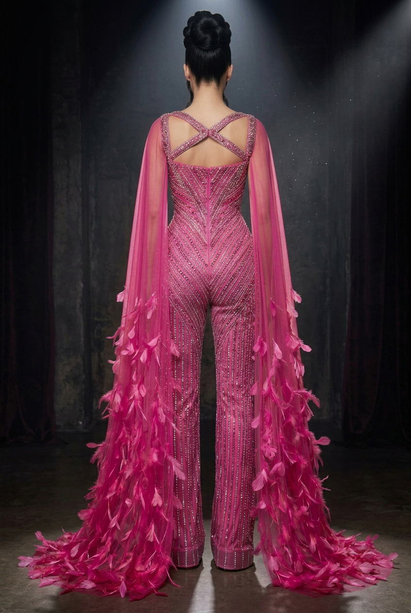 Eva The Diva Pink - Back - Matched Hair