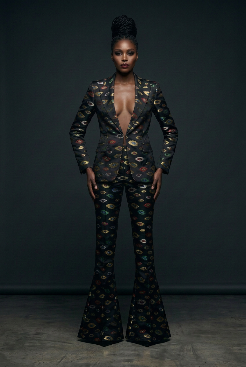 Eye Motif Blazer - No Belt, No Top