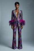 Floral Jacquard Suit - Light Skin Pixie Front