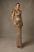Gold Couture Gown - No Train