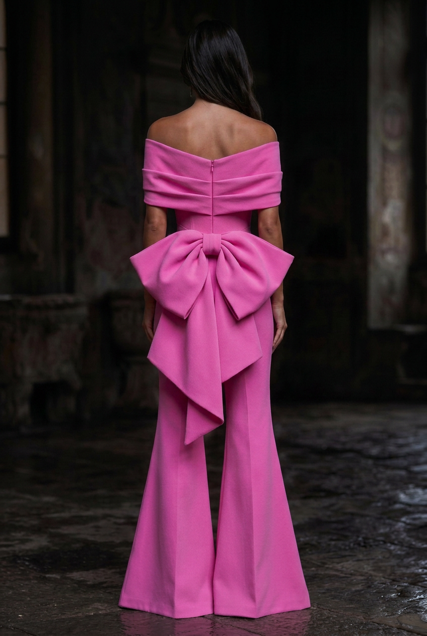 Hot Pink Jumpsuit - Back