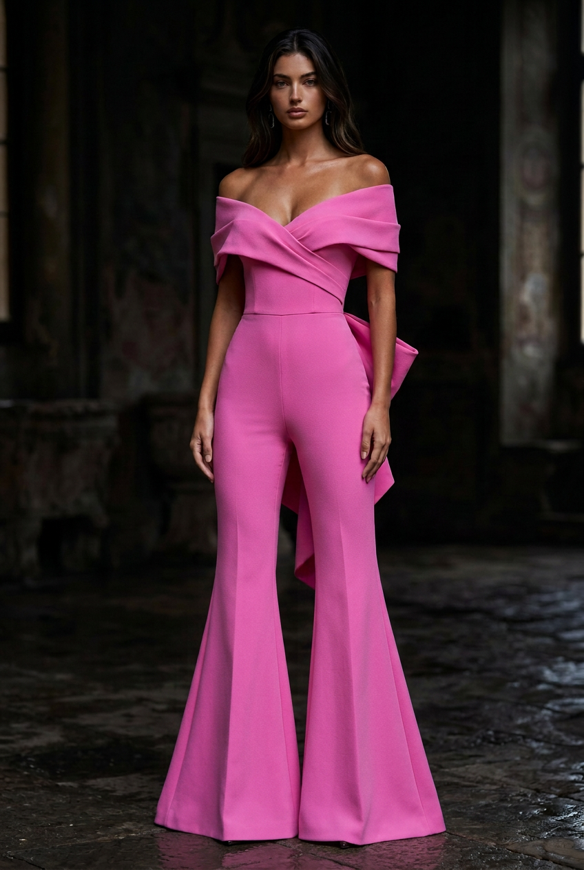 Hot Pink Jumpsuit - Tailored Hem