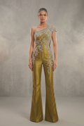 Olive Crystal Jumpsuit - Light Moody Front