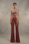 Red Crystal Jumpsuit - Caramel Pixie Front