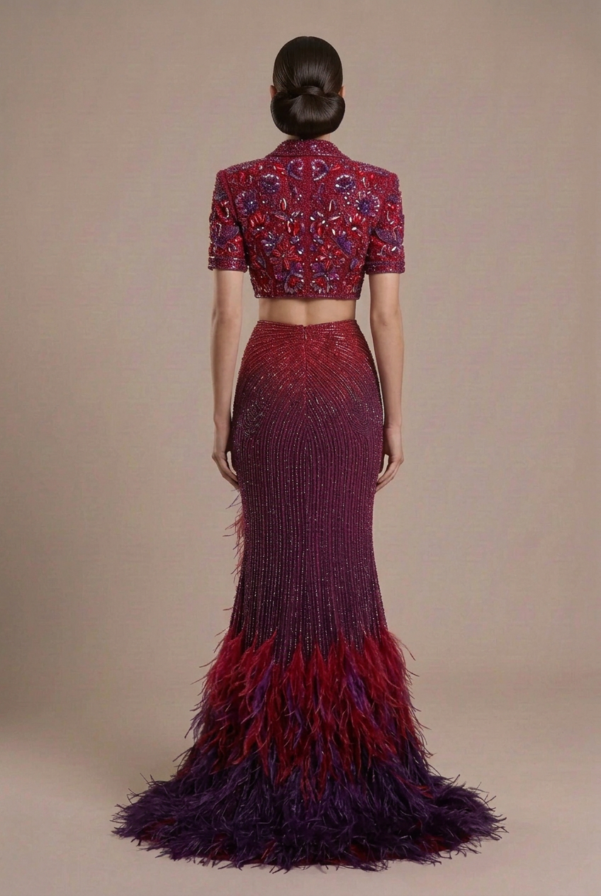 Red Magenta Purple Set - Back View