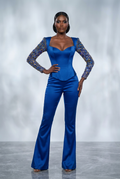 Royal Blue Crystal Suit — Light Moody Background