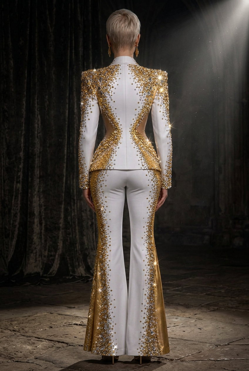 Tranell White/Gold - Back - Moody